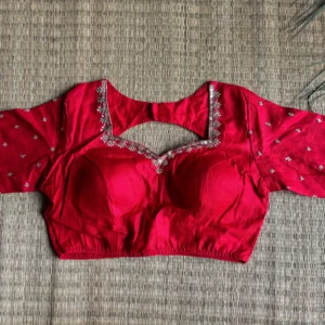 Party Wear Red Ari Work Blouse
