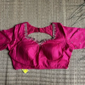Party Wear Ari work Blouse Rani Pink