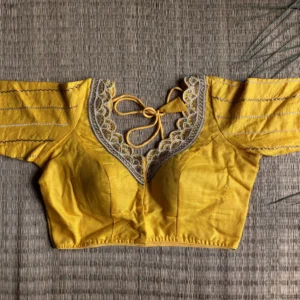 Party Wear Yellow Ari Work Blouse